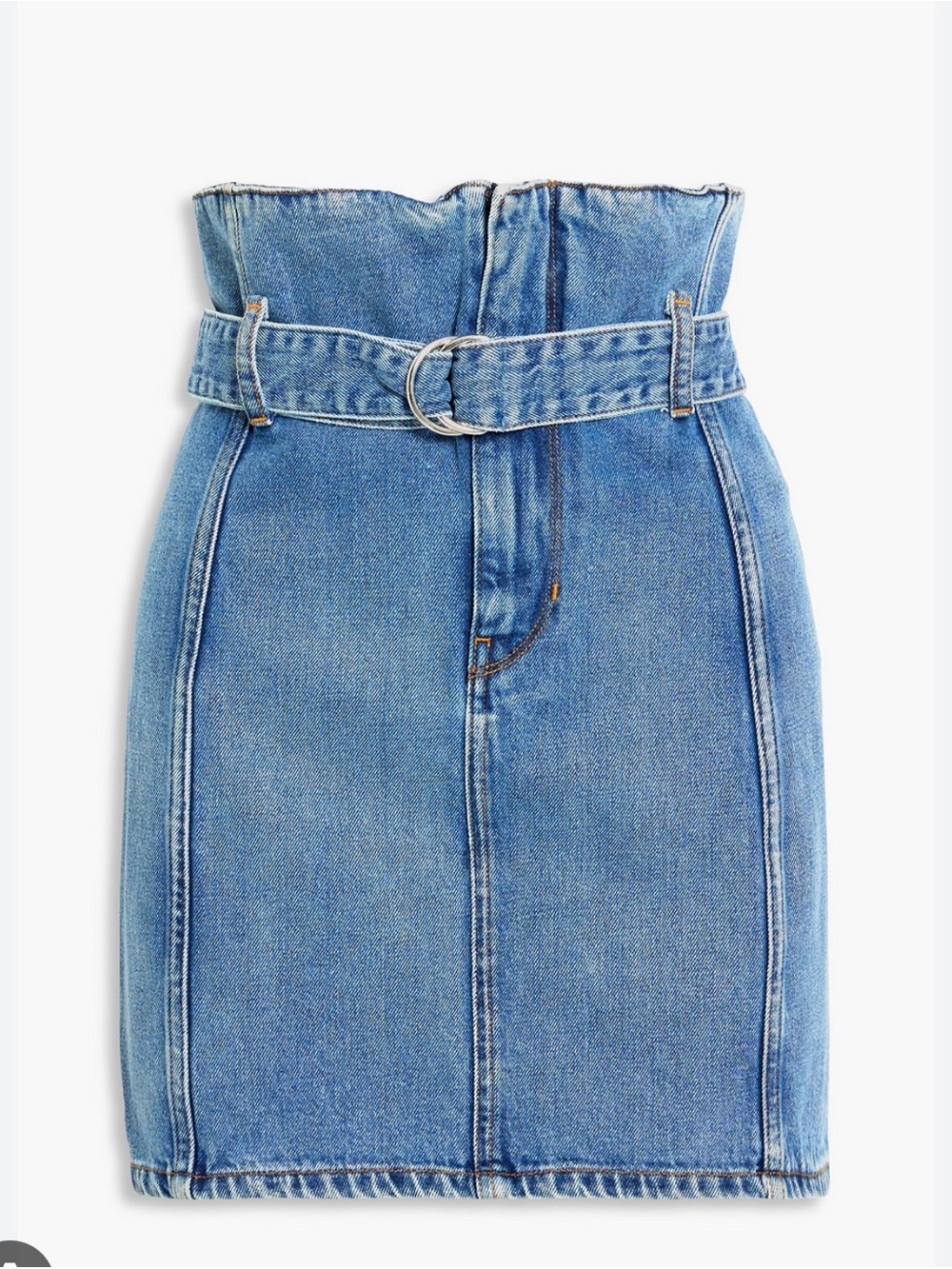 IRO Blue Denim Mini Skirt with Belt Loops